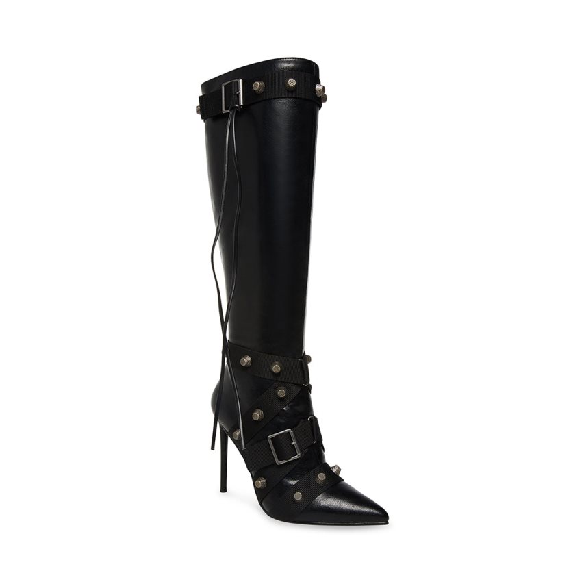 Black Steve Madden Fink Women's High Boots | PH 6795SDP